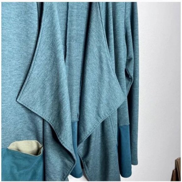 100 Lounge Womens Teal Open Front Cardigan S - Picture 5 of 9